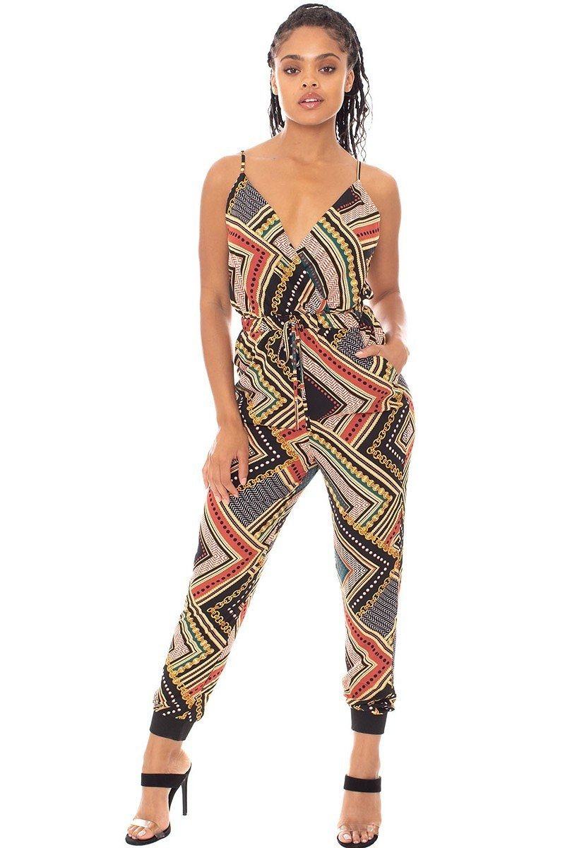 Drawstring Waist Jumpsuit