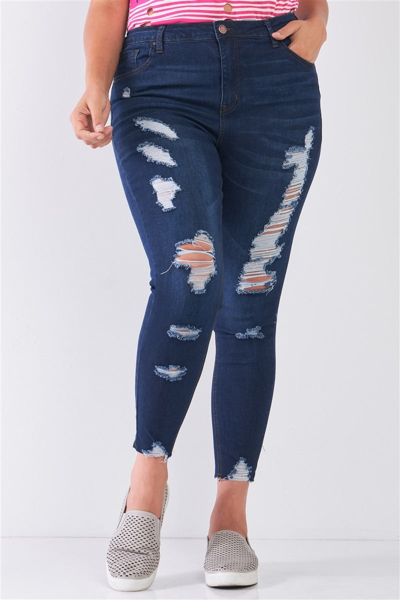 Denim Mid-rise Pants