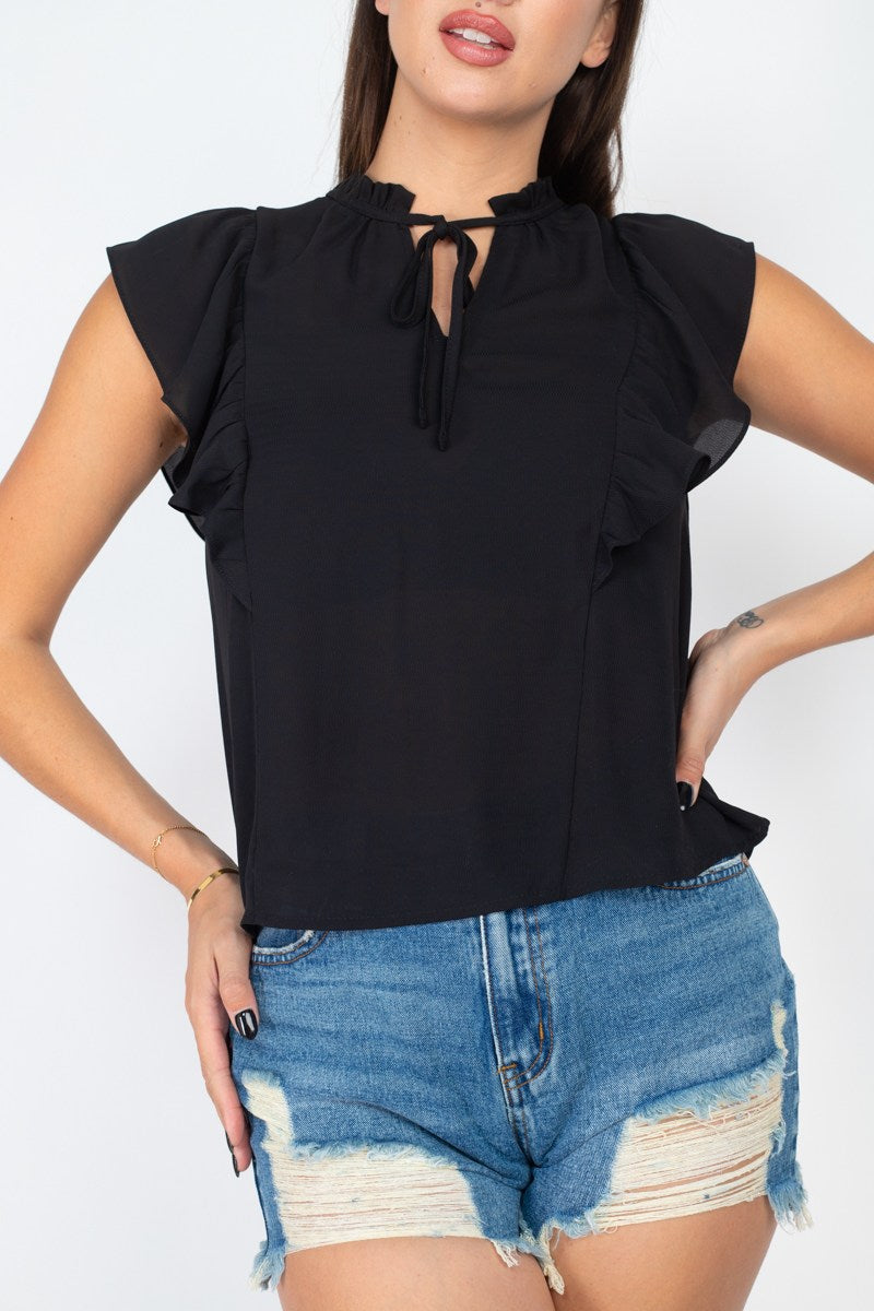 Ruffled Sleeves Top